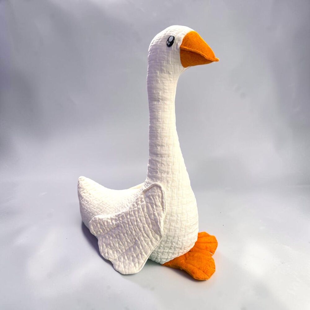 Couch Goose 16" Decorative Goose Upcycled Fabric Goose Handmade Home Decor